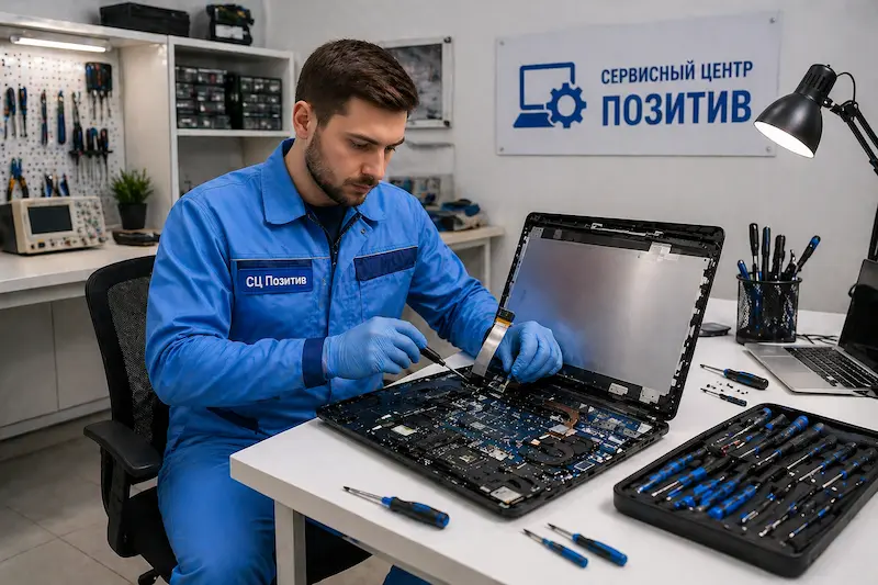 Замена шлейфа матрицы ноутбука в Сосновоборске