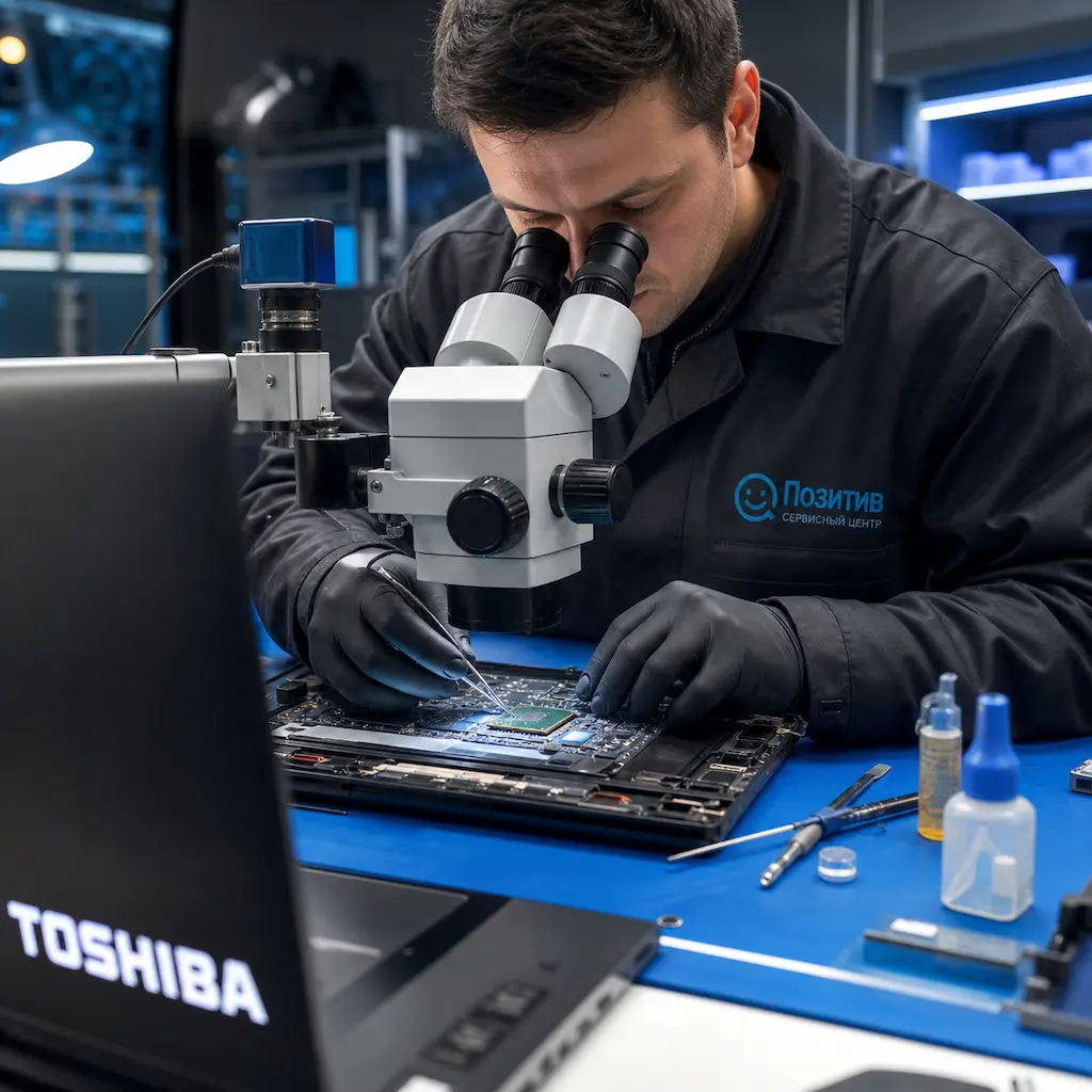 Замена видеокарты ноутбука Toshiba в Сосновоборске