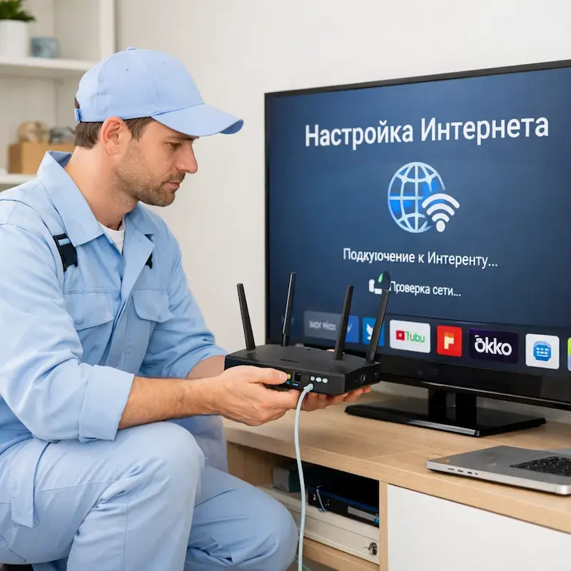 Настройка интернета на телевизоре в Сосновоборске