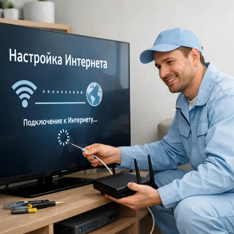 Настройка интернета на ТВ в Сосновоборске