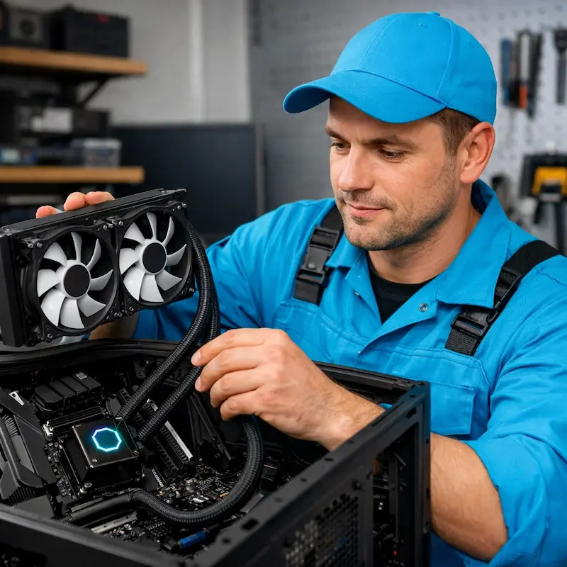 Установка водяного охлаждения на компьютер в Сосновоборске