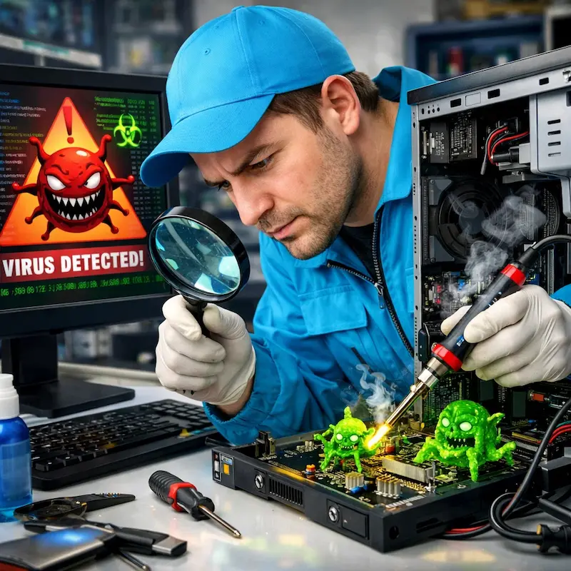 Вылечить компьютерный вирус в Сосновоборске